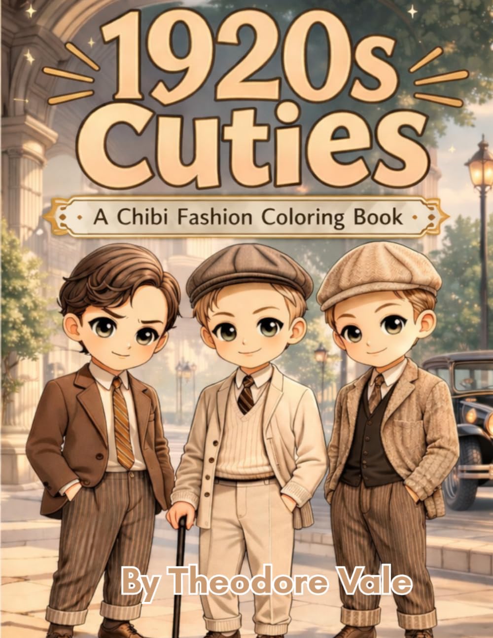 1920s Cuties: 1920s Fashion Coloring Book for Girls, Teens & Adults | Flapper Dresses, Vintage Style & Cute Chibi Art