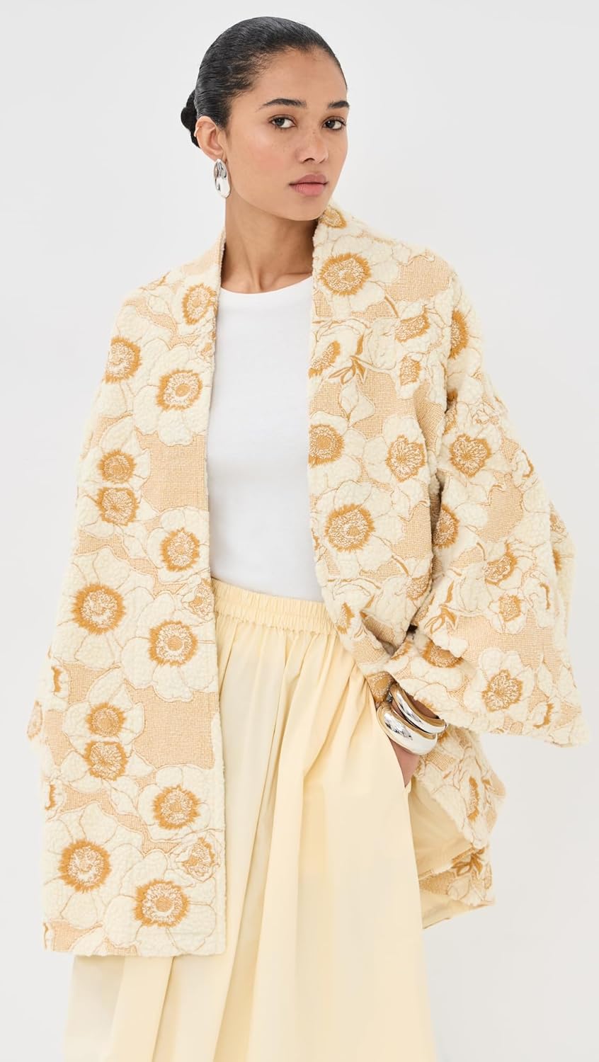 La Vie Style House Women's Floral Puff Mini Duster - Image 2