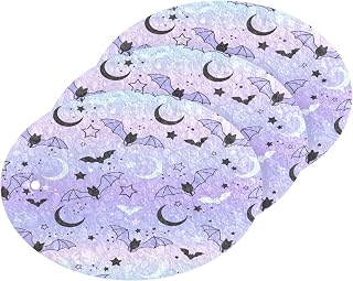 Coikll Bats on The Starry Sky Kitchen Sponges Cleaning Odor Free Non Scratch Dish Sponge for Cleaning Dishes Bathroom - 3 PCS