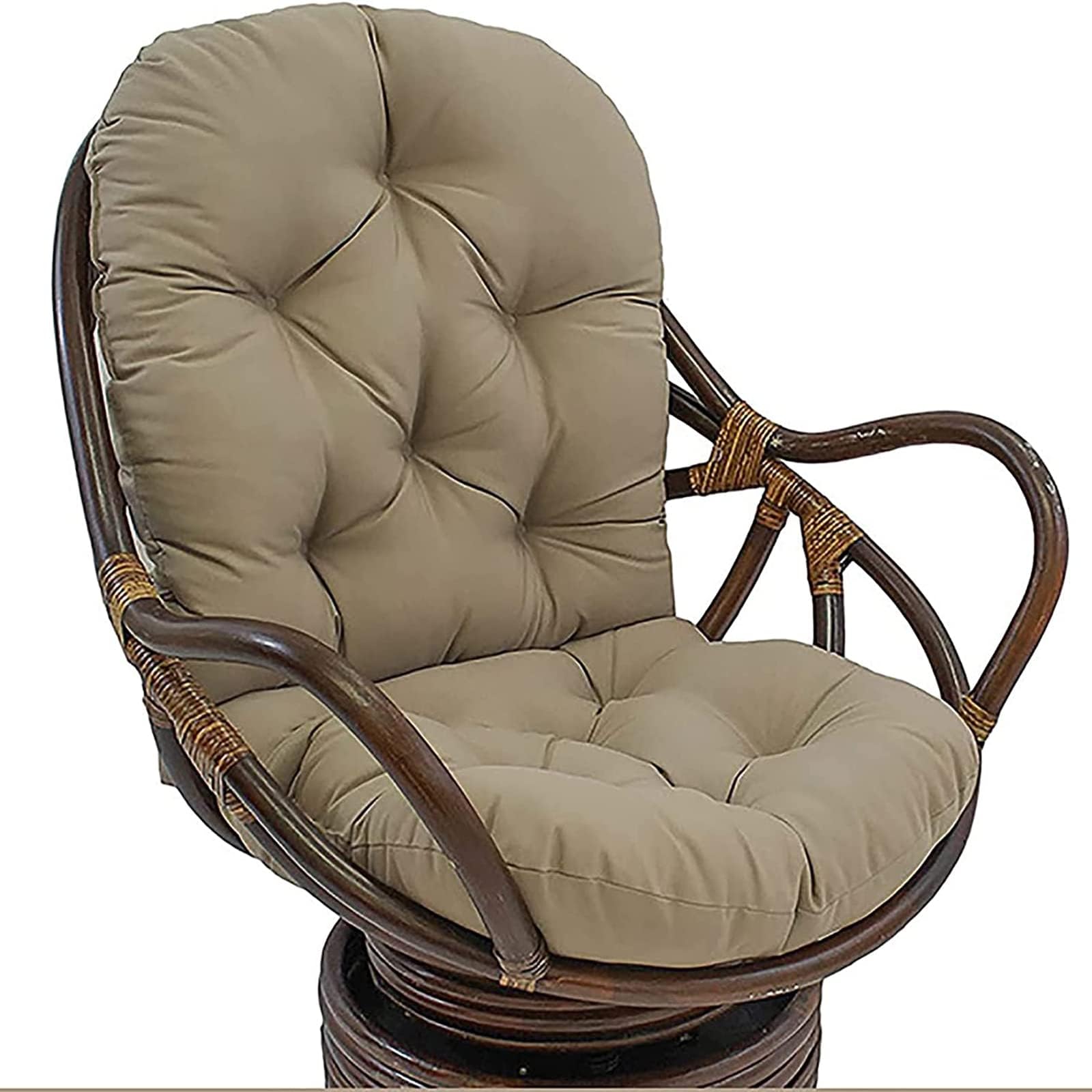 Coussin de chaise longue épais et large pour fauteuil à bascule de jardin en rotin