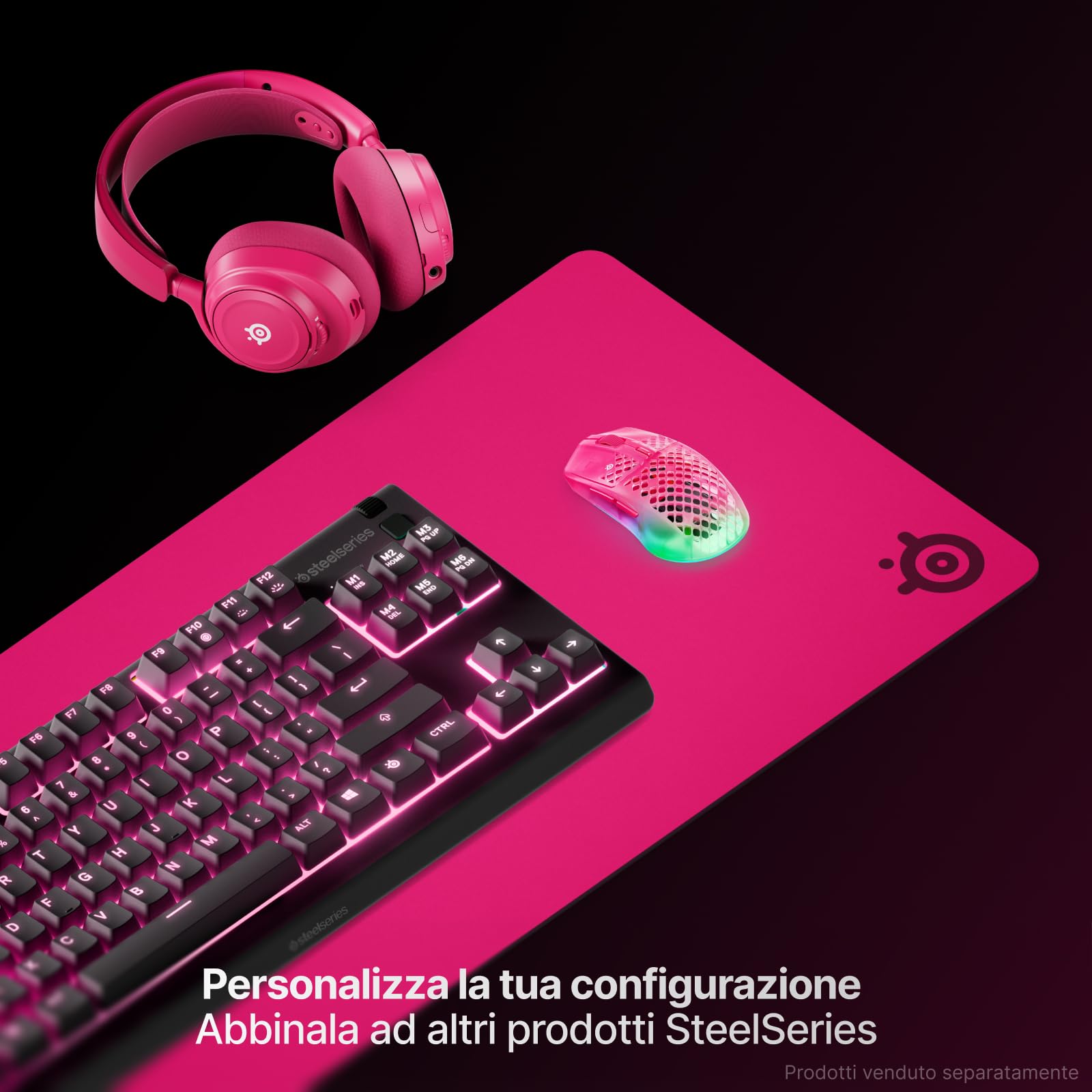 SteelSeries QcK - Tappetino per mouse da gioco pesante, base in gomma siliconica spessa e antiscivolo, tracciamento del picco, ottimizzato per giochi FPS, MOBA, RTS, MMO, dimensioni XXL, 900 mm x 400