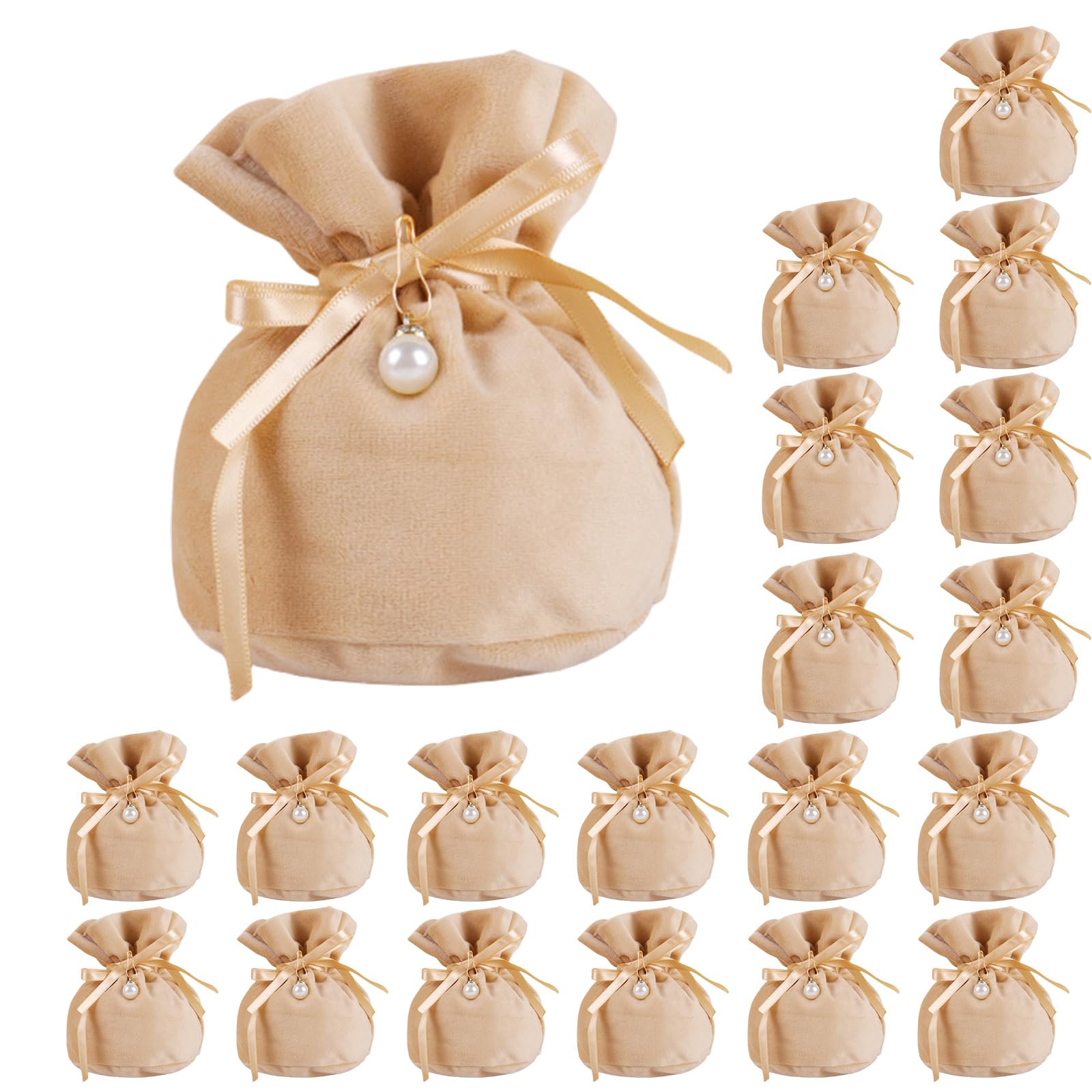 Yhplxyuus 20Pieces Elegant Plush Candy Bags Gift Pouches Soft Plush Candy Pouches for and Gift Storage At Celebration Bags