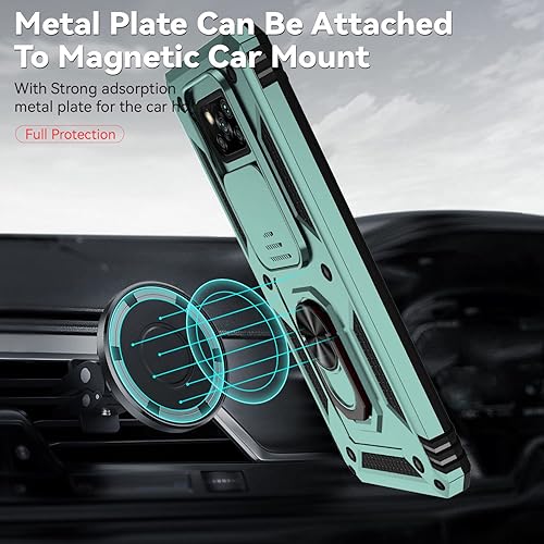 Miniatura 48 de Asuwish Funda de teléfono para Xiaomi Poco X3 Pro/PocoX3 NFC/Poco X3 con cubierta de cámara deslizante Protector de pantalla de vidrio templado