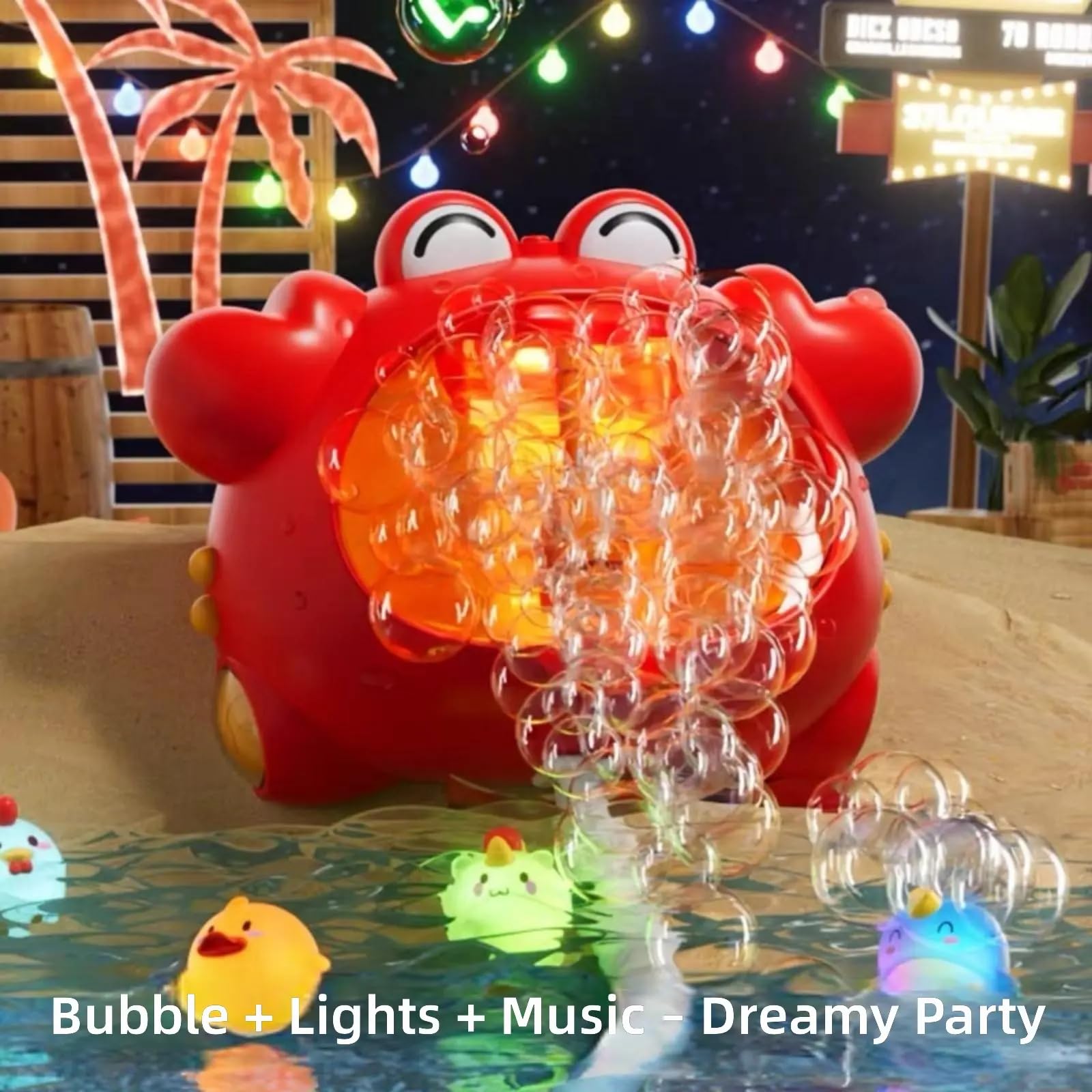 Cartoon Bubble Blower Soffione Doccia Giocattolo con Luce