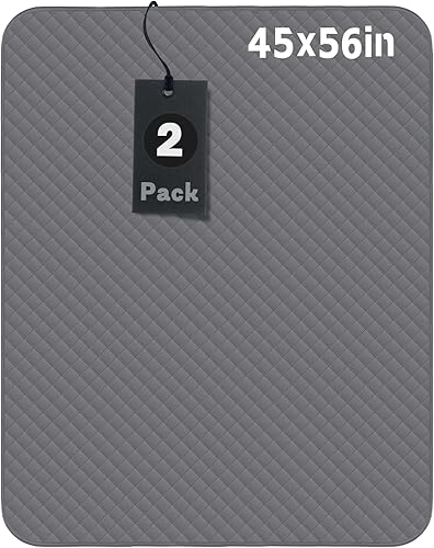 Miniatura 5 de Hide Stains - Almohadillas de cama lavables de 45 x 56 pulgadas (paquete de 2), almohadillas de cama para incontinencia, lavables, XL, almohadillas