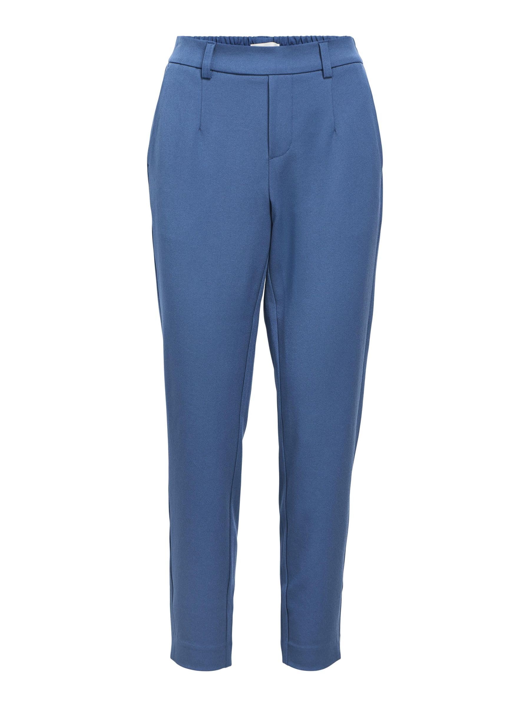 OBJECT Womens Objlisa Slim Pant Noos Cloth Trousers, Dark Denim, 12 UK