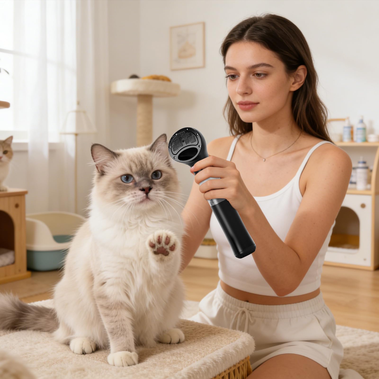Aspirateur pour toilettage animaux sans fil silencieux avec buses