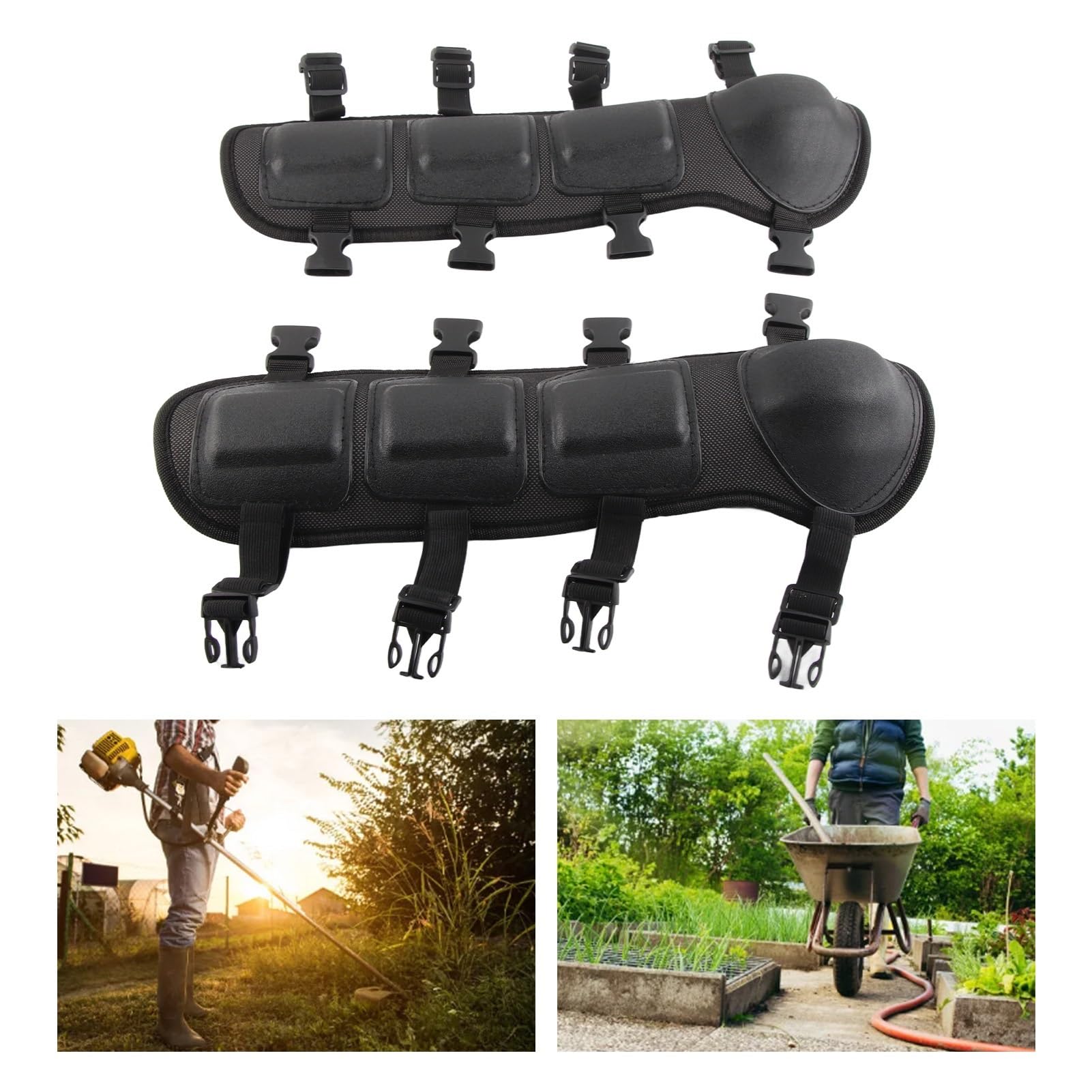 espinilleras para desbrozadora Rodilleras de limpieza, cómodas, fáciles quitar, con ventilación, for motosierra, jardinería