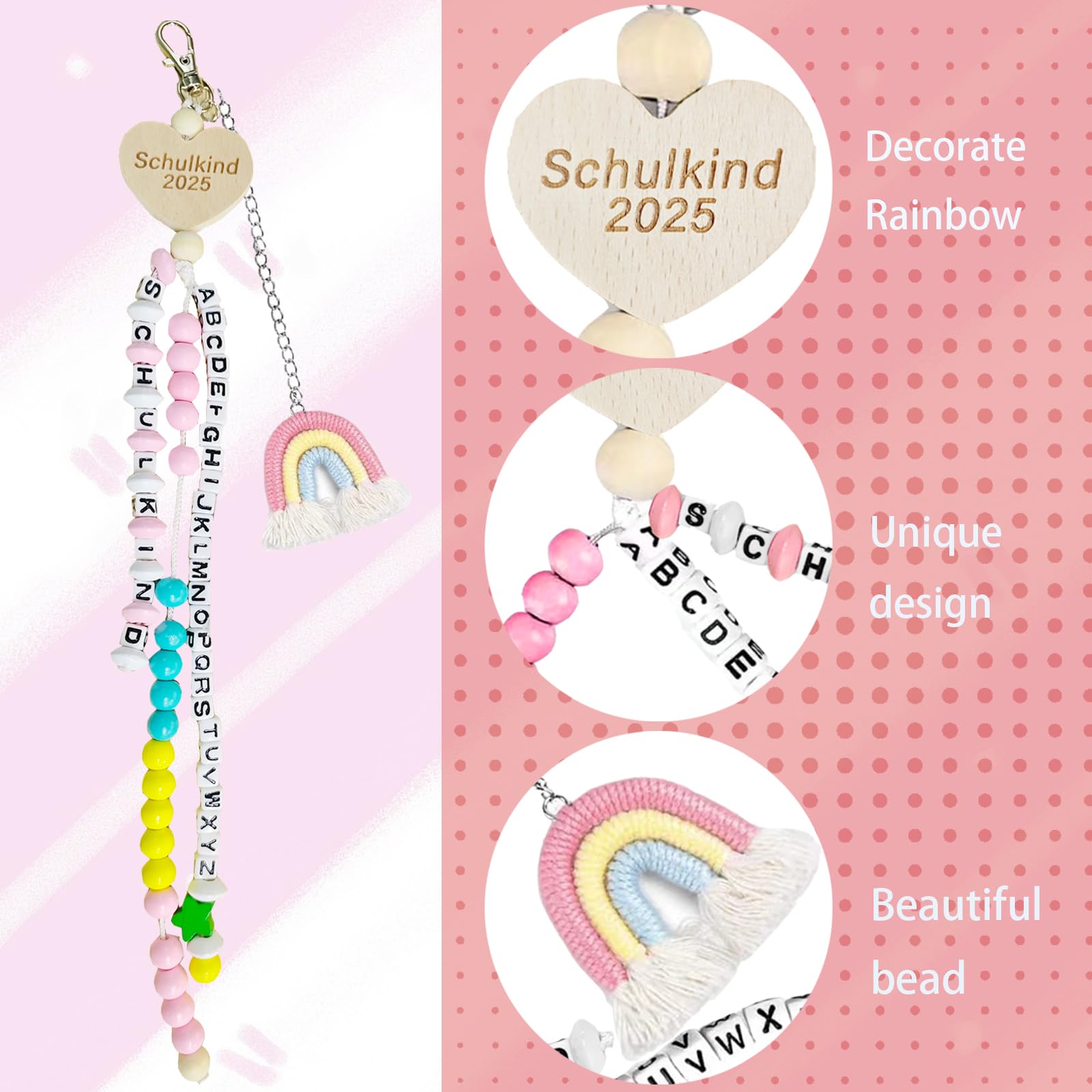 Collana per bambini di scuola 1° classe con confezione regalo, 2025