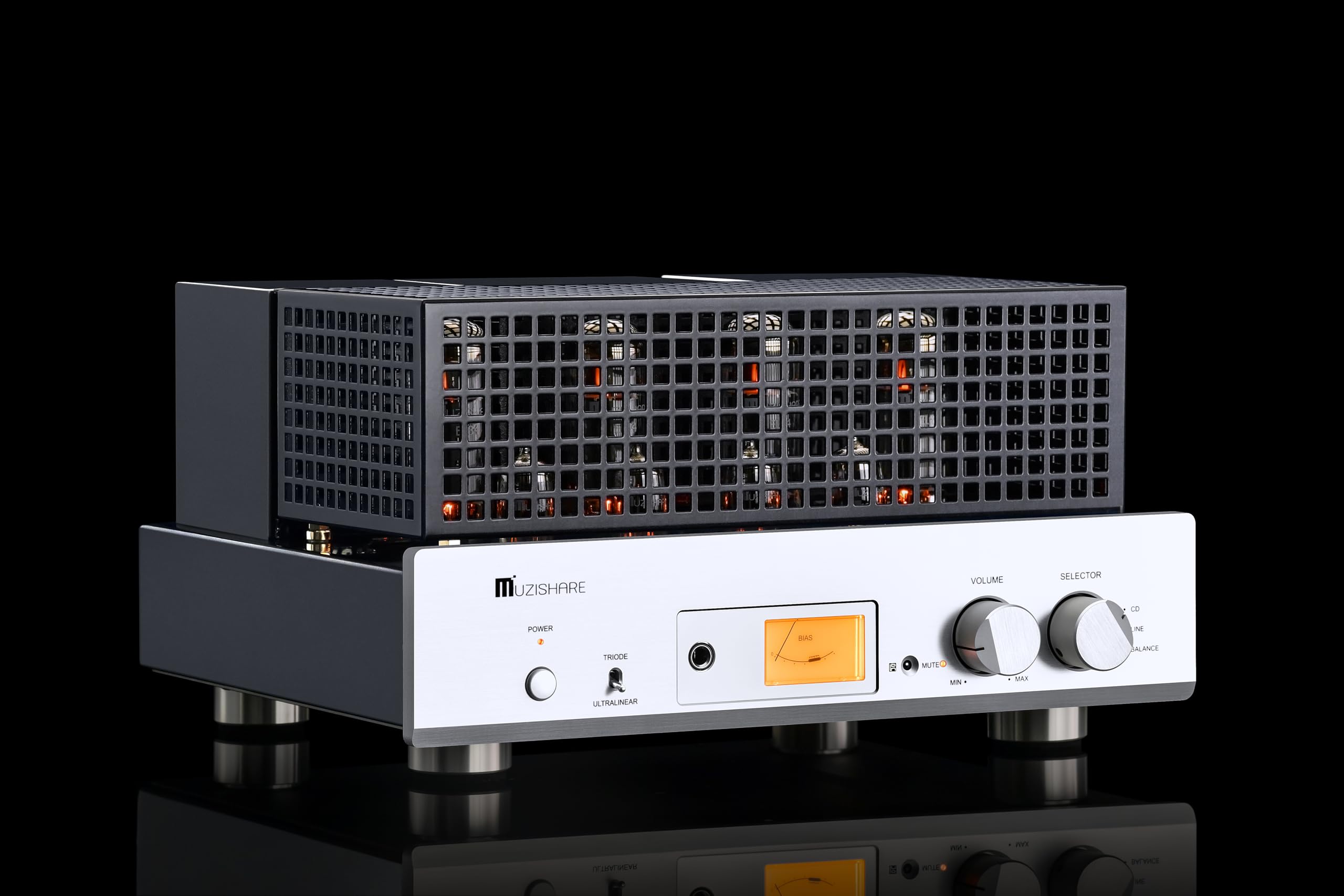 X5 amplificatore valvolare integrato, amplificatore sottovuoto push-pull, con telecomando, uscita cuffie da 6,35 mm, modalità ultralineare e triodo, tubi EL34 x4