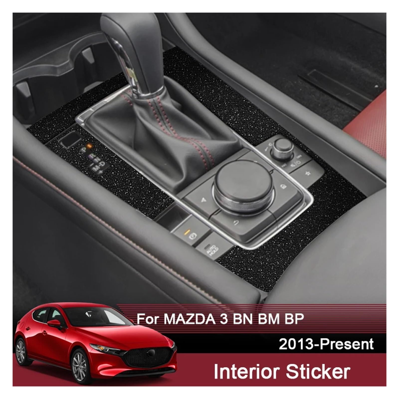 FDAIUN Alcantara Abdeckung Für Mazda 3 - Schalter Konsole 2019-2025