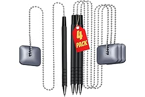 1InTheOffice Pen Chain for Desk(4-Pack)