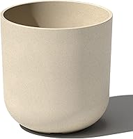 Veradek Mason Series Lima Round Planter - Durable Plastic-Stone Composite for Indoor/Outdoor Succulents, Flowers & Small Plants with Drainage Holes
