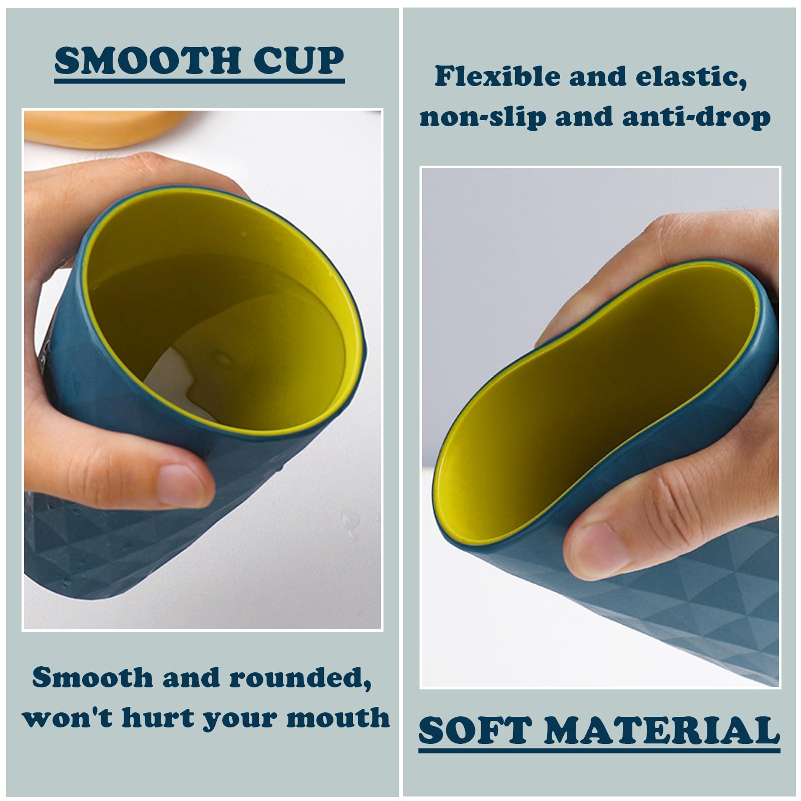 4 PCS Vasos para Cepillos,Vaso de Enjuague Bucal Simple,Taza de Plástico, Vaso Cepillo de Dientes Bañ, Diseño de Estilo Nórdico, para Viajes, Camping, Baño, Accesorios de Baño Ordenados