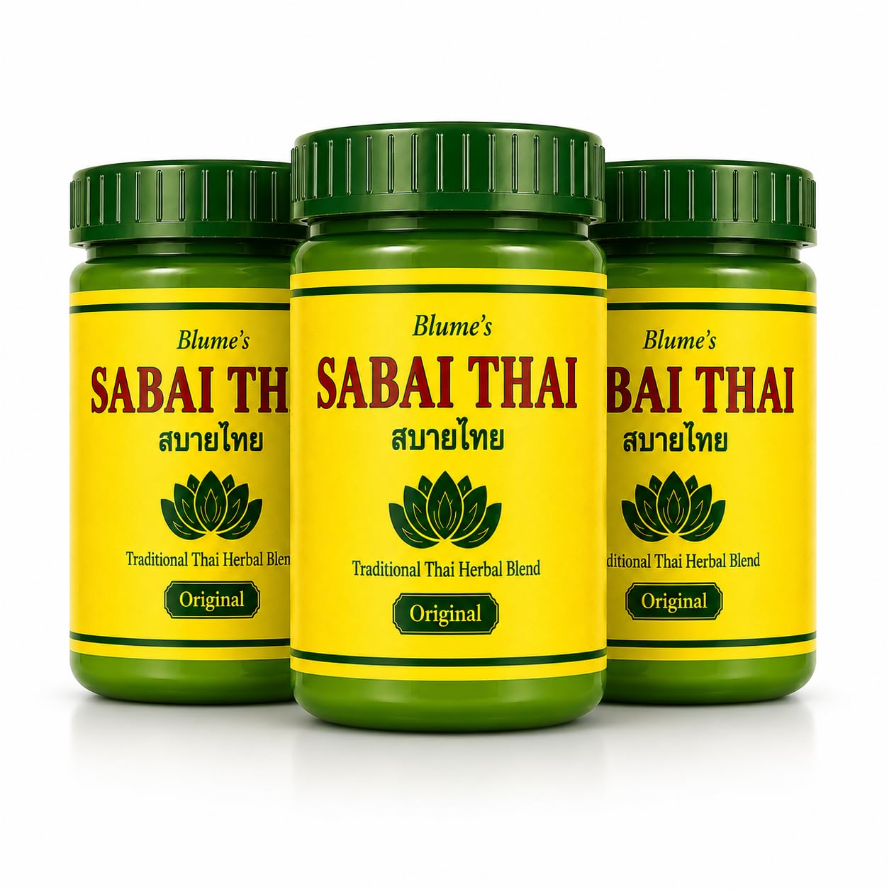 Blume’s Sabai Thai Herbal Nasal Inhaler Original Scent - Pack of 3