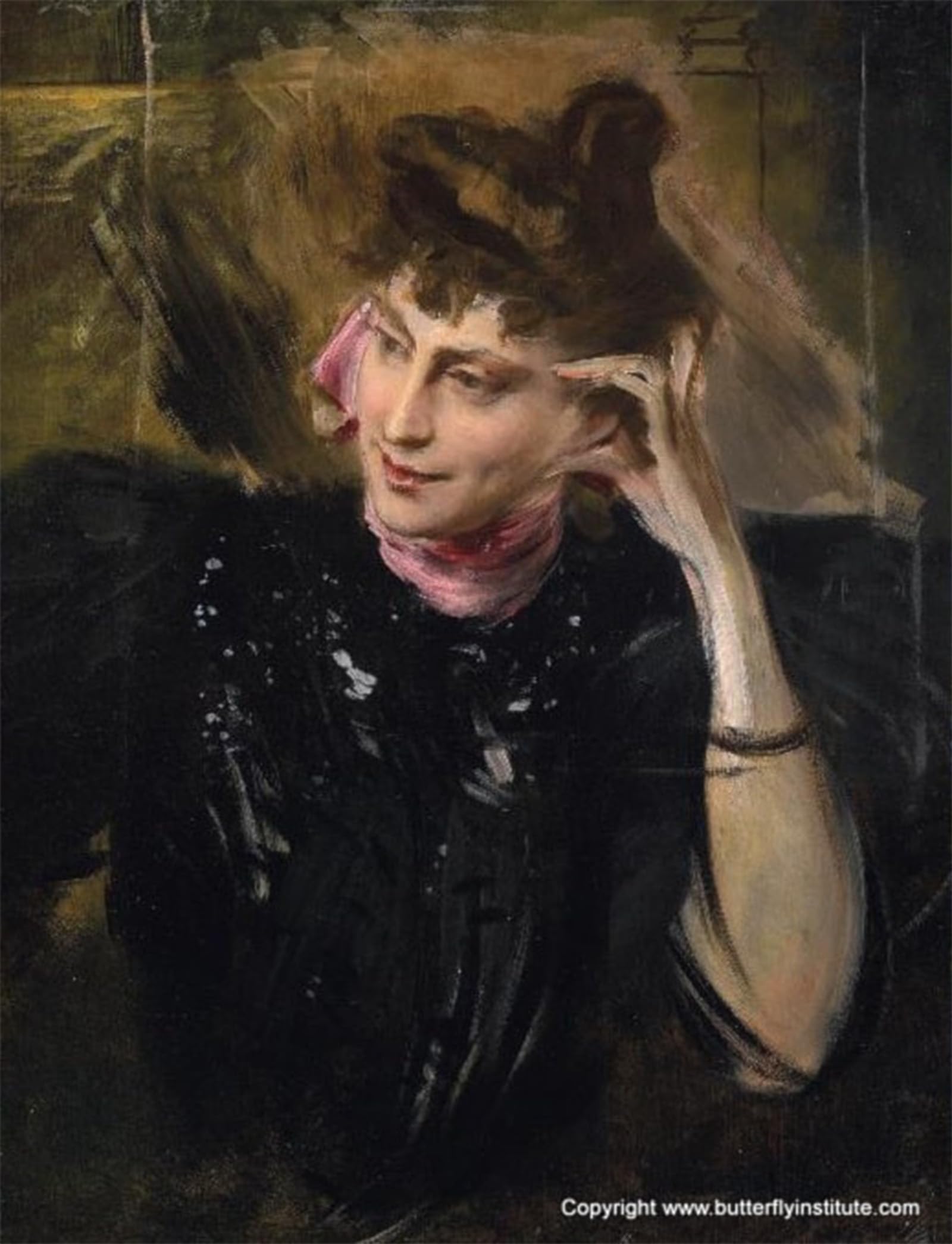 POSTERIIk Vintage Art Print Images Pictures Print Portrait of Mme Veil-picard by Boldini Modern Colour Posters for Office Home Decor 60x90cm