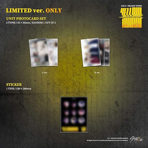 Miniatura 4 de Stray Kids - Clé 2: Madera Amarilla [Clé 2+Juego de Madera Amarilla] 2CD+2Photobook+6QR Photocards+Juego de tarjetas de fotos extra