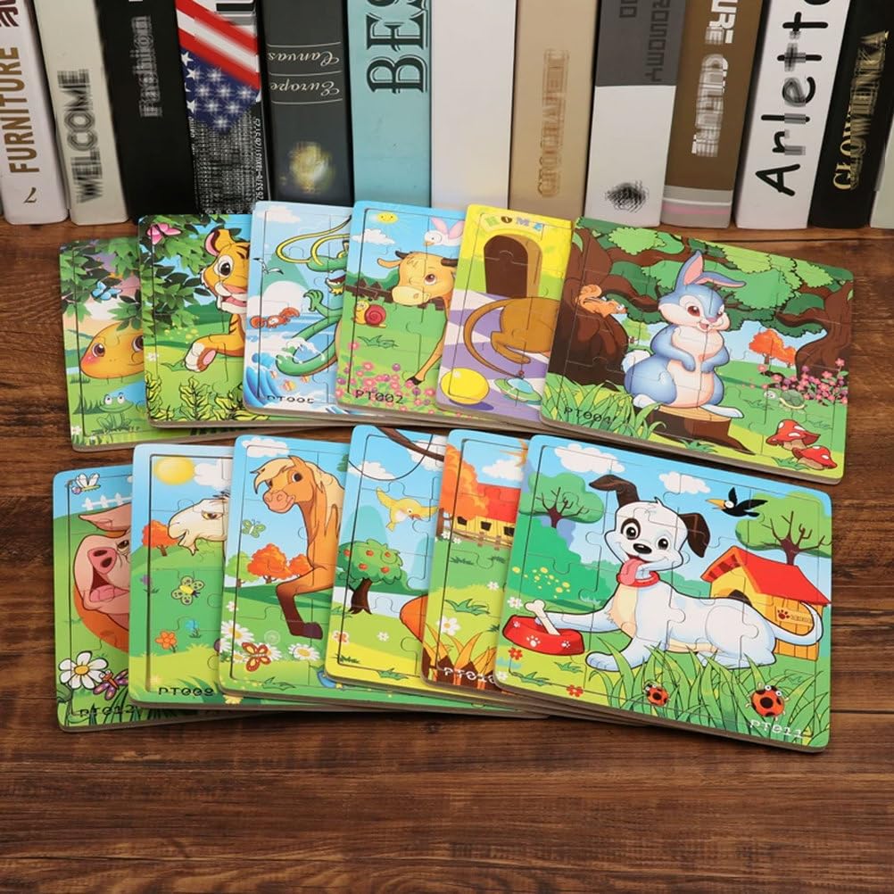 Puzzle di Legno Montessori con Animali dello Zodiaco Cinese