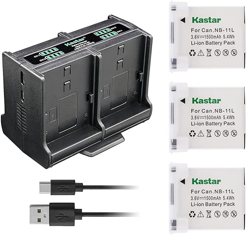 Miniatura 9 de Kastar NB-11L Quadruple Battery Charger Compatible with Canon NB-11L NB11L, NB-11LH NB11LH Battery, CB-2LD CB-2LDE, CB-2LF CB-2LFE Charger, Canon