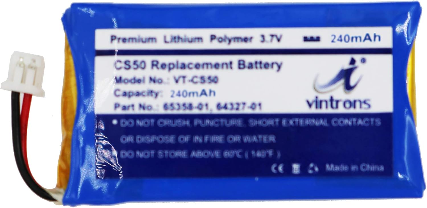VINTRONS 65358-01, 64327-01, 64399-01, CS50 Battery Replacement for Plantronics CS50, CS55, CS60, Savi 710, Savi W720, 65358-01, 64327-01, 64399-01,(8 Packs)