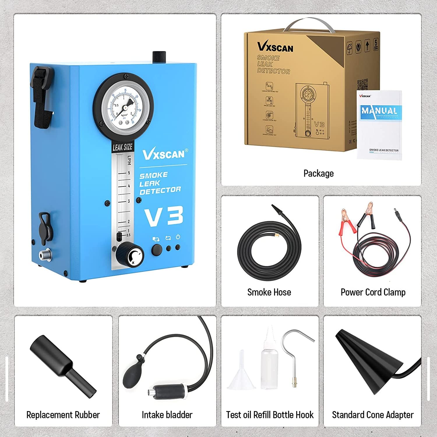 V3 Detector de Fugas de Máquina de Humo Auto,para Los Coches de 12 V