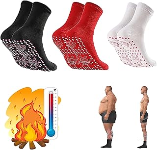 AFIZ Tourmaline Slimming Health Sock, Tourmaline Acupressure Self-Heating Shaping Socks, Tourmaline Slimming Health Sock (Size : 3 Pairs) One Color