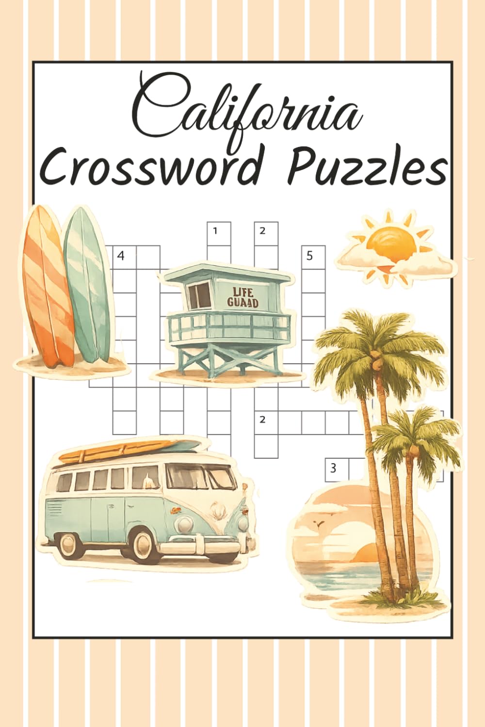 California Themed Crossword Puzzle Book: 50+ Puzzles | 6x9