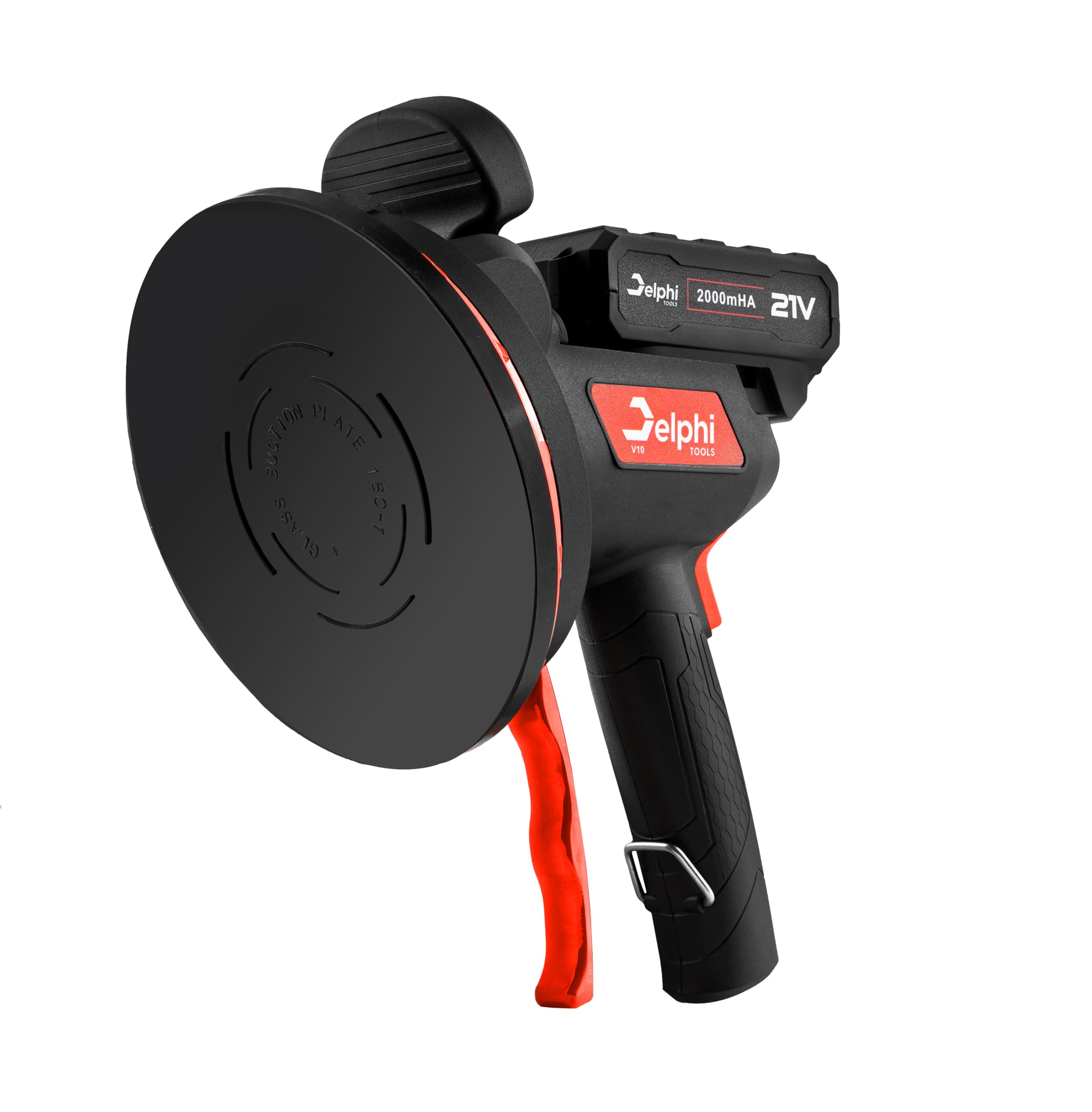 Delphi Macchina per piastrellista, 250 kg, assorbimento, 6 livelli di velocità, vibratore manuale per piastrelle, 2000 mAh, batteria 18 cm, ventose