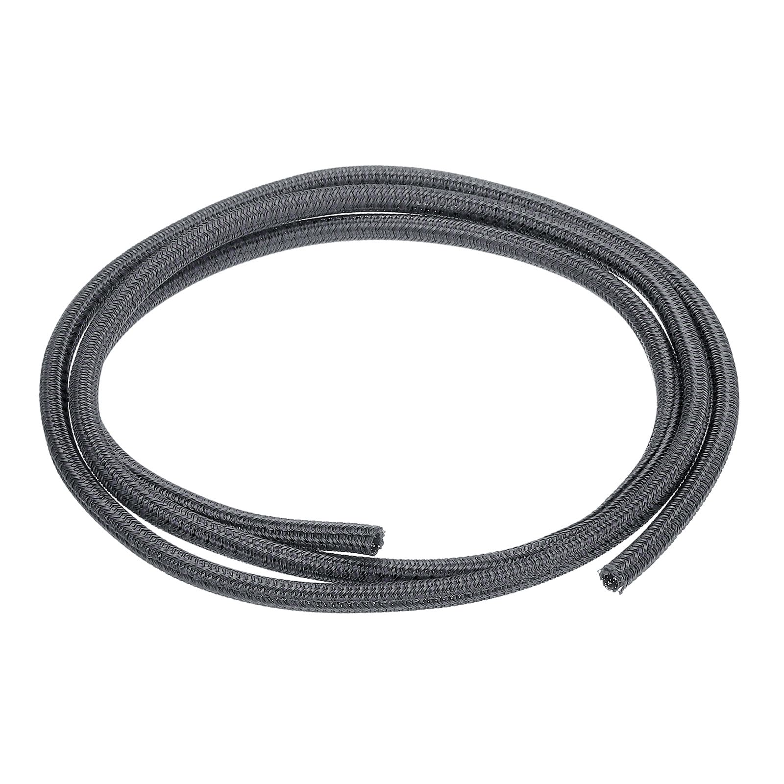 sourcing map Split Sleeve Wire Loom 3/16" 5Ft Grey Self Wrapping Braided Sleeve UL94-V2 Fireproof PET Sleeving for Automotive, Home Cable Management