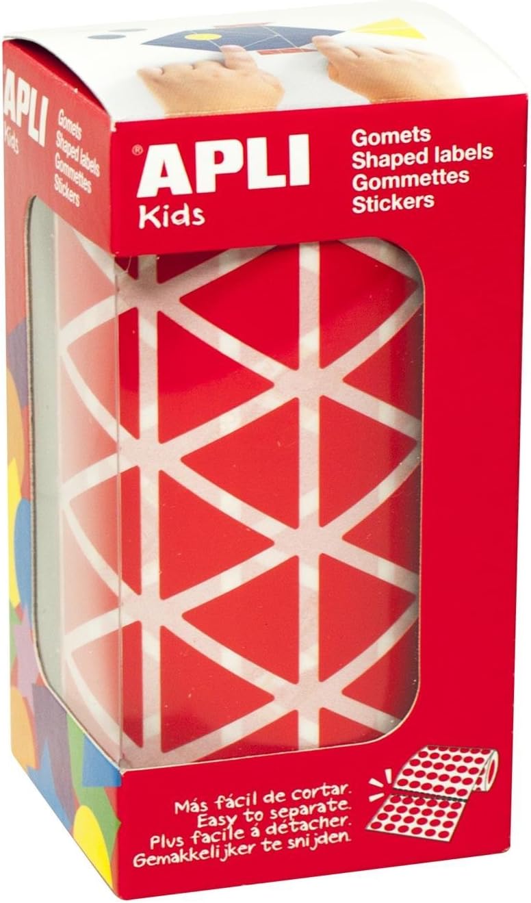 APLI Kids - Roll of Triangular Rubber Bands, 20 mm, red