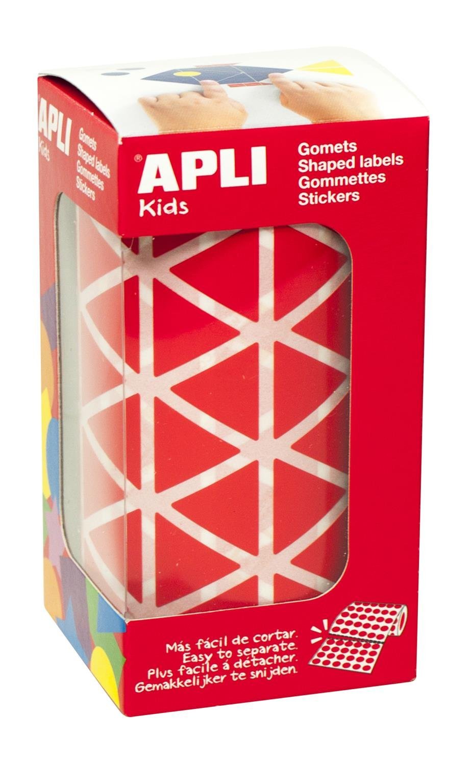 APLI Kids - Roll of Triangular Rubber Bands, 20 mm, red