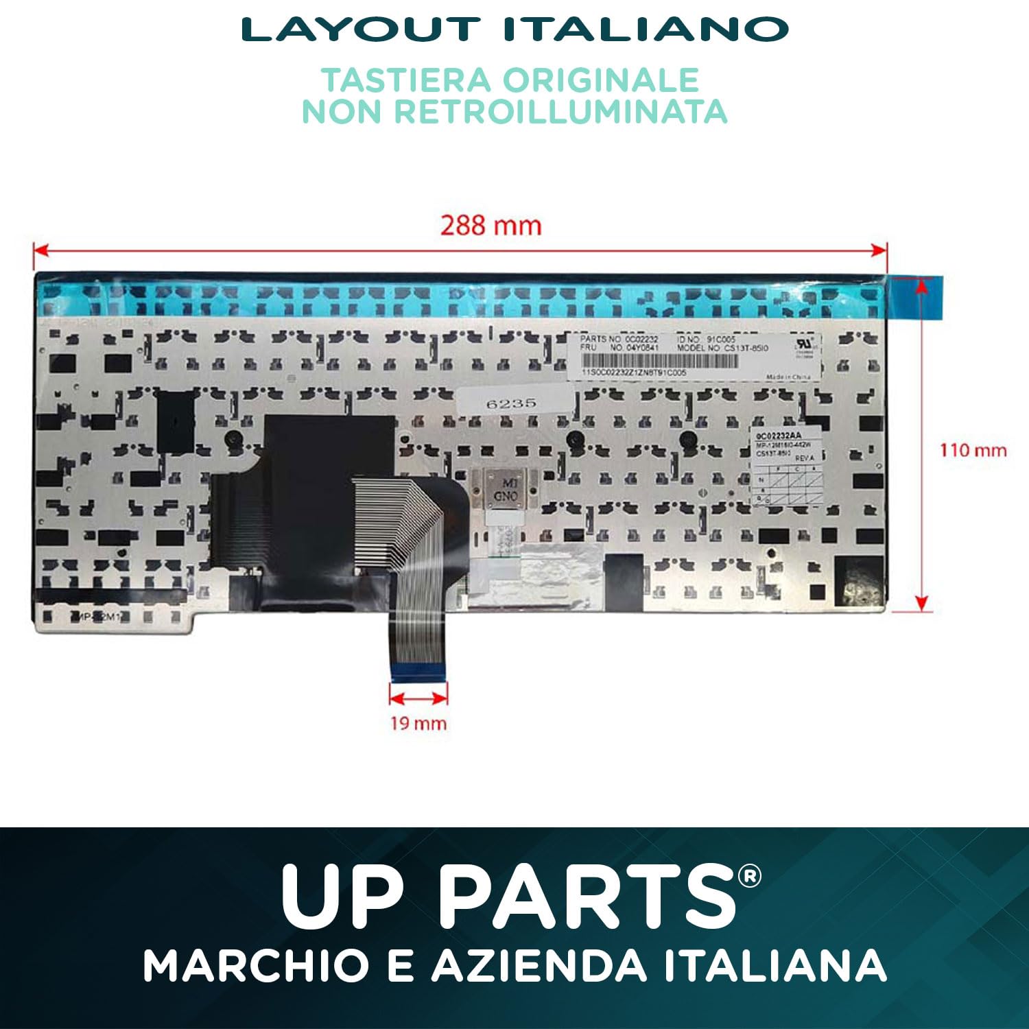 Tastiera per Notebook Lenovo ThinkPad T440 T450 T460 con Trackpoint