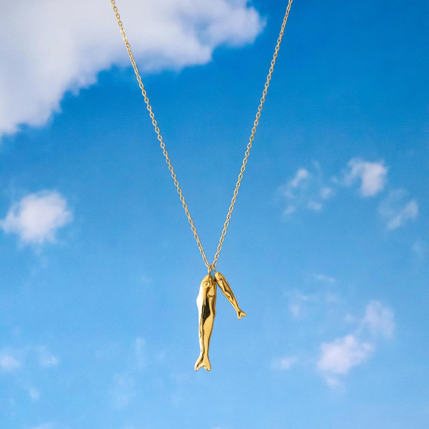 Fish Pendant Necklace for Women, Dainty Ocean-Inspired Chain Jewelry - Image 3