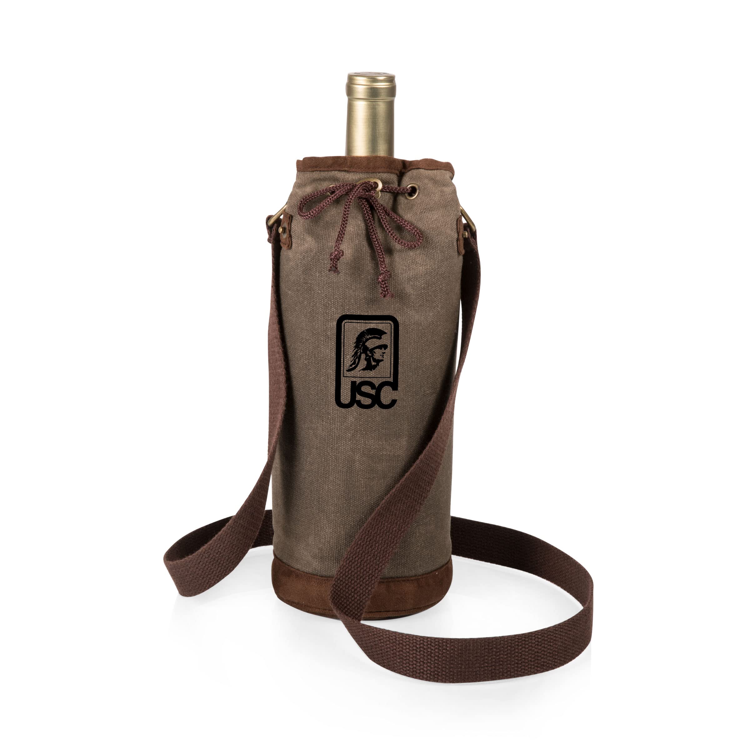 PICNIC TIME Unisex-Erwachsene Weintasche NCAA Flaschentasche, gewachstes Leinen, Tragetasche, Wein-Geschenktasche