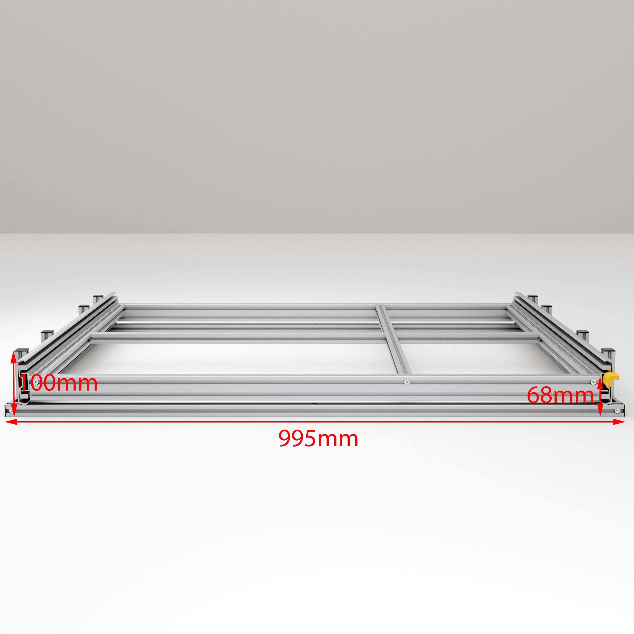 Ausbau von Kastenwagen mit Schwerlastauszug 220kg, Heckauszug, 80cm Tief, Breite nach Auswahl (Breite: 90cm)