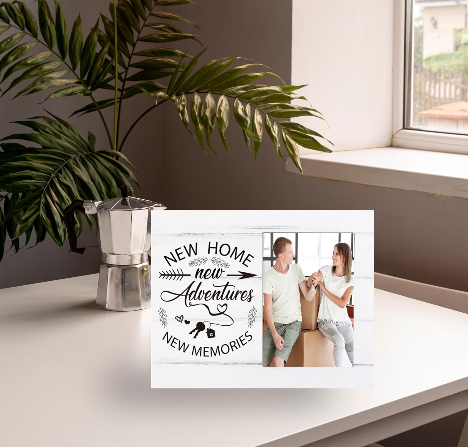 New Home New Adventure New Memories Picture Frame, Gift for Housewarming Photo Frame, New Homeowne Gift for Couple, New Apartment Decor, 3x4.5 inch Photo - Image 6