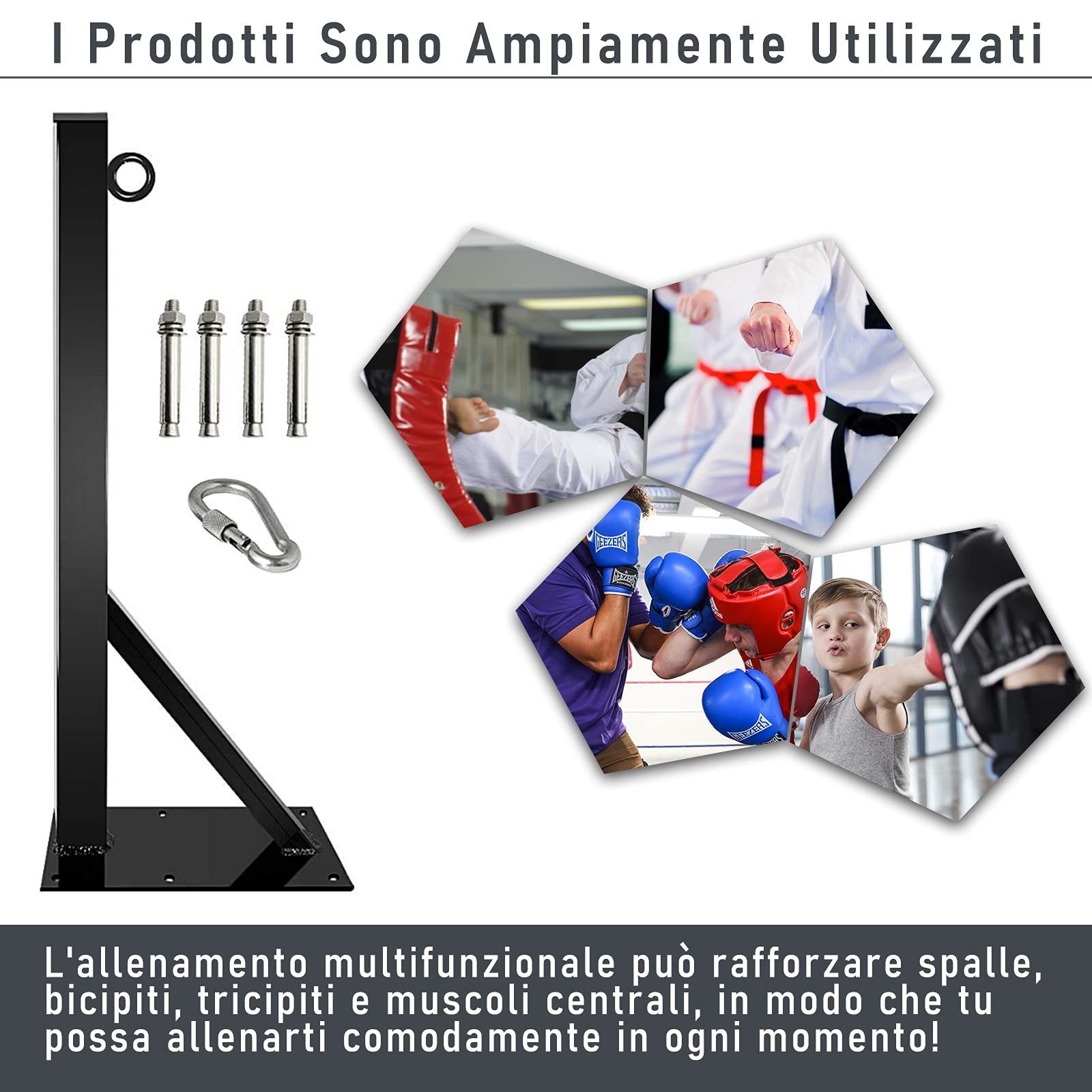 Supporto Da Parete Per Sacchi Da Boxe Professionale - Staffa Robustissima Per Allenamento Casa, Palestra O Garage - Foto 7