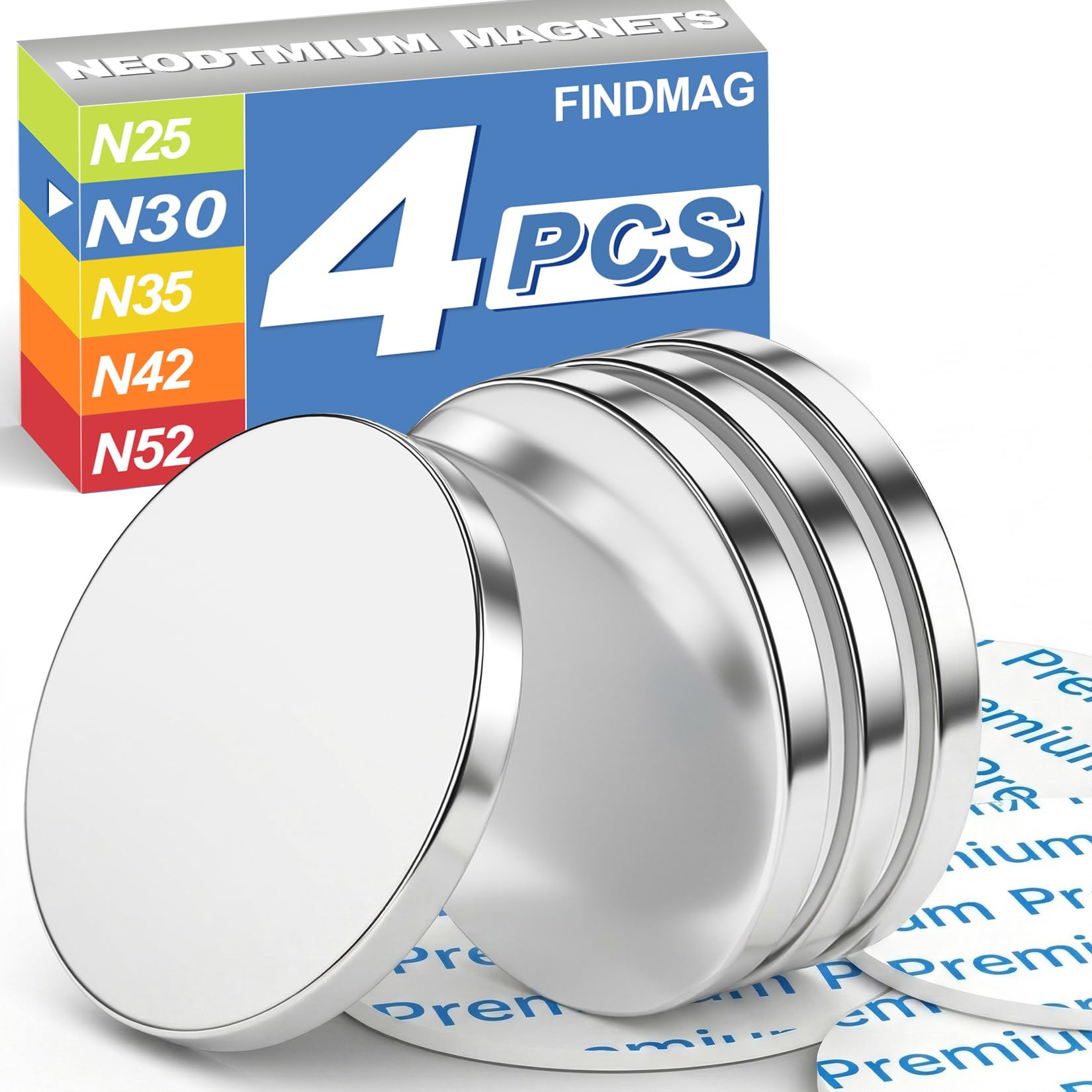 FINDMAG 20 Pack Magnets, Strong Neodymium Disc Magnets, 1.18'' D x 1/8'' H — Amazon image 10