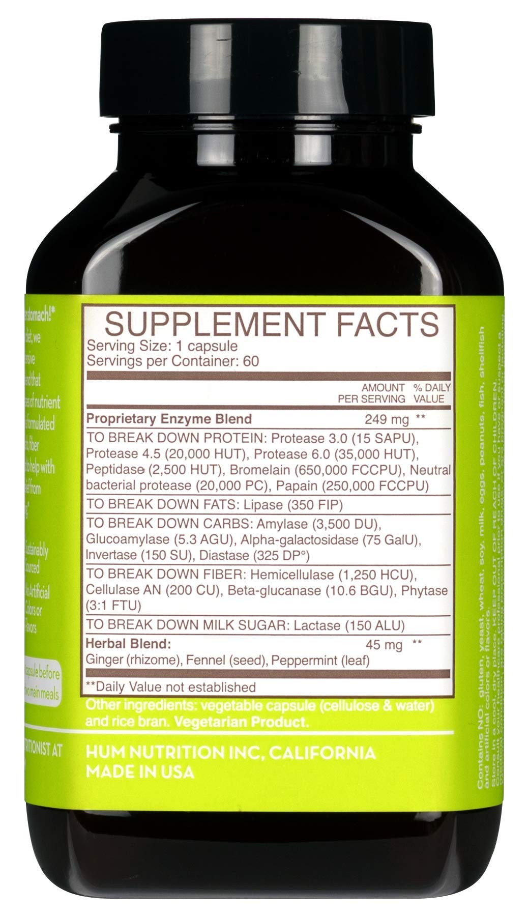 HUM Flatter Me Digestive Enzymes for Bloating Relief for Women