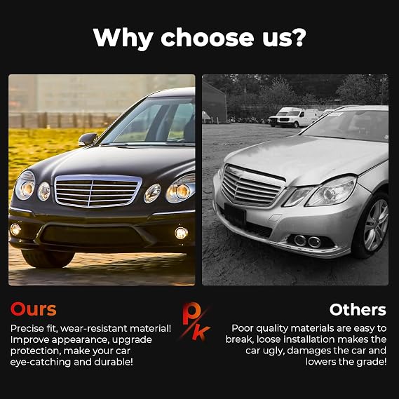 Front Honeycomb Bumper Grille Grill Compatible with 2010-2013 Mercedes-Benz W211 E-Class E550 E350 E63 AMG