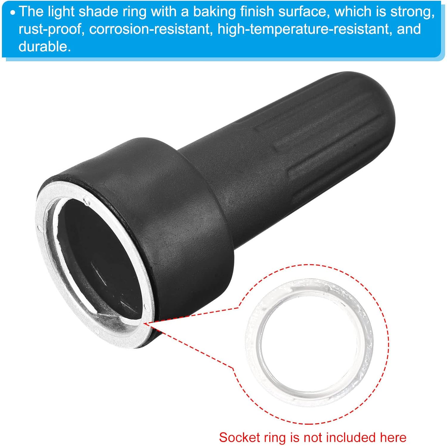 PATIKIL E26 Lamp Shade Socket Ring Removal Tool, 2 Pack Medium Base Threaded Shade Holder Rings Replacement Tool
