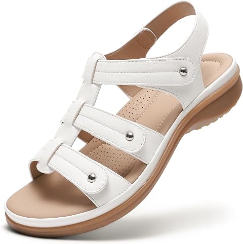 Littleplum Damen Sandalen Sommer Freizeit Frauen Arch Support Flache Sandalen