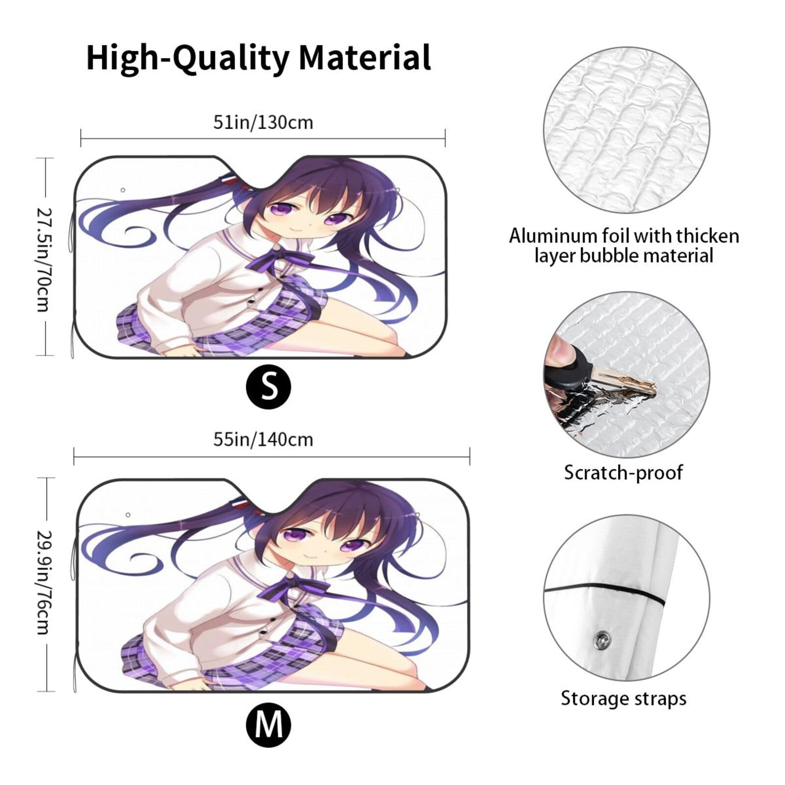 Amazon | ごちうさ リゼ 可愛い アニメファッション 車用サンシェード