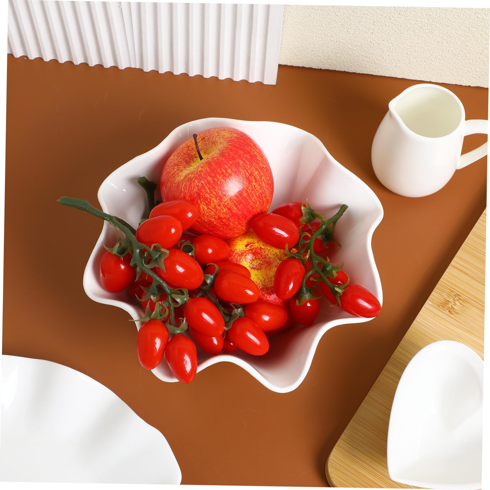 Hemobllo Cuenco de Cerámica white 880ml, Resistente al Calor, para Sopa | Acabado Borde Enrollado, Uso en Restaurantes y Fiestas, Pieza Multiusos para Noodles