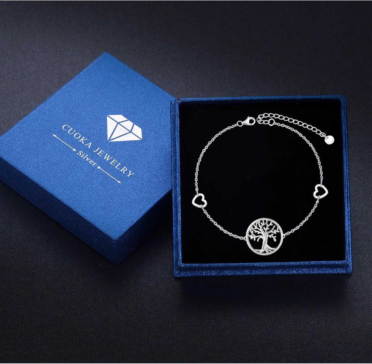 Tree of life Bracelets Sterling Silver Hypoallergenic Tiny Family Tree Good Luck Bracelet Jewelry for Mother - Image 7