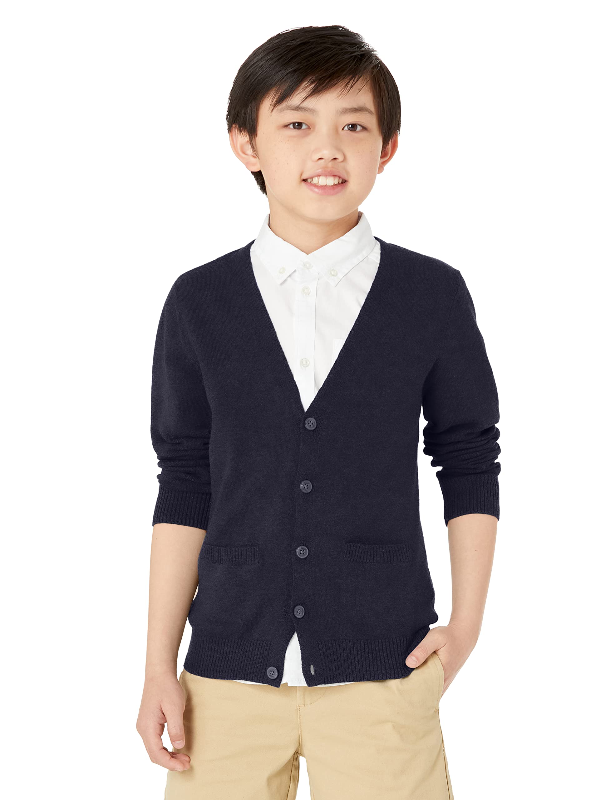Amazon Essentials Niños Rebecas en algodón Liso