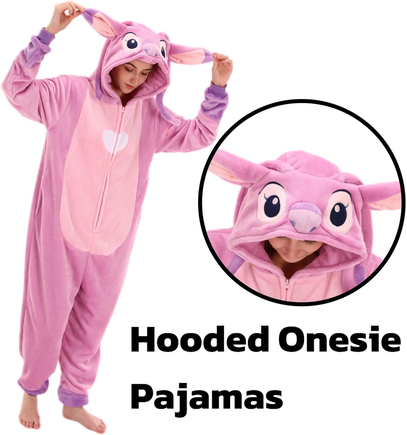 COSUSKET Snug Fit Unisex Adult Onesie Pajamas, Flannel Cosplay Animal One Piece Halloween Costume Sleepwear Homewear - Image 3
