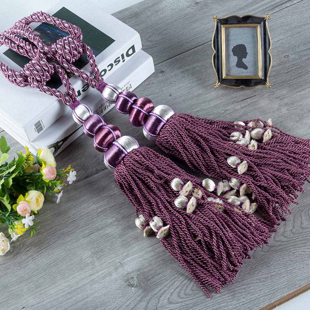 Embrasses de Rideaux, Corde de Tissage décorative, embrasses de Rideaux à Pampilles, Une Paire d'accessoires de Ceinture de Rangement créatifs de Style européen Haut de Gamme à Suspendre