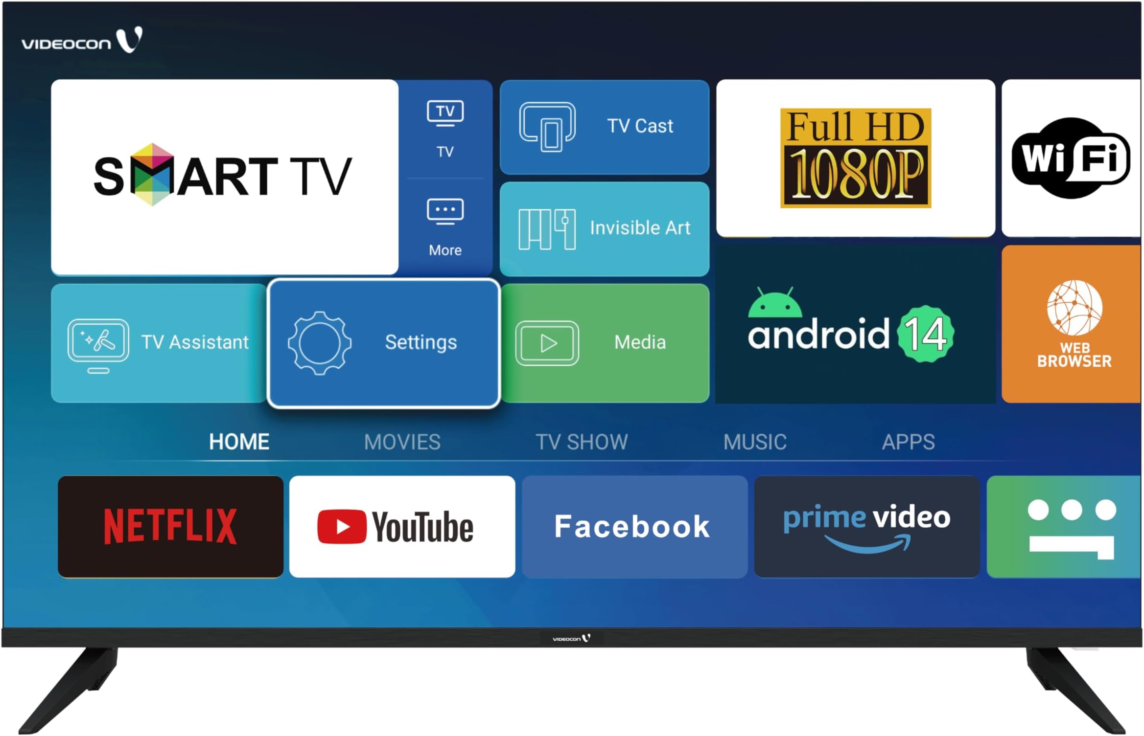 43 Inch Edgeless FHD Android 14 Smart TV 2024 New Model Google Play Netflix youtube E43EL1100