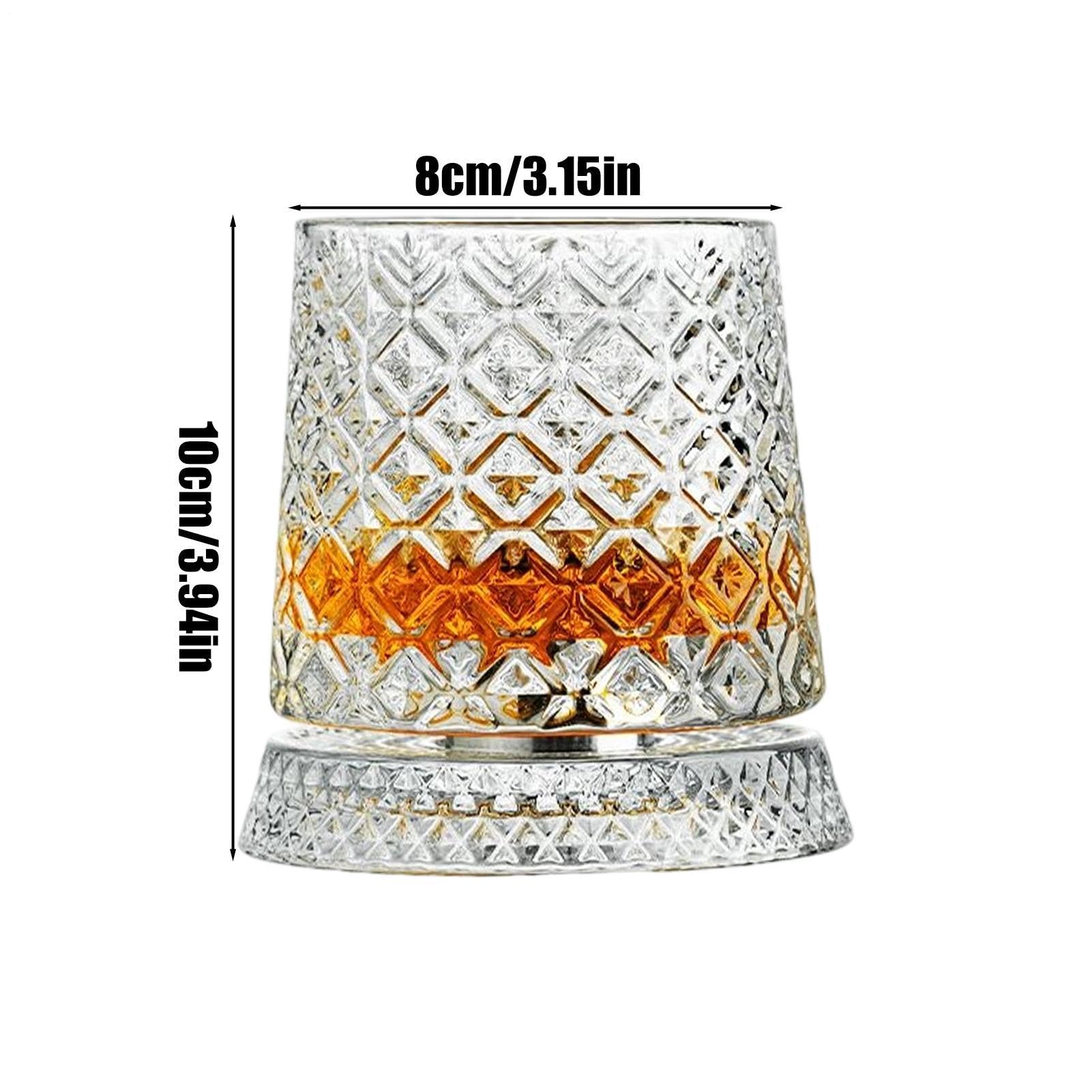 Copas De Vino - Copa De Giratoria Con Función Para Aliviar El Estrés, Base Giratoria De 360 grados, Vasos Transparentes | Gafas De Antiguas | Para Hombres Papá Padre Marido Bebiendo F